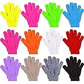 Glooarm 12 Pairs Kids Gloves Winter Toddler Full Fingers Knit Children Stretchy Warm Gloves Bulk for Boys Girls