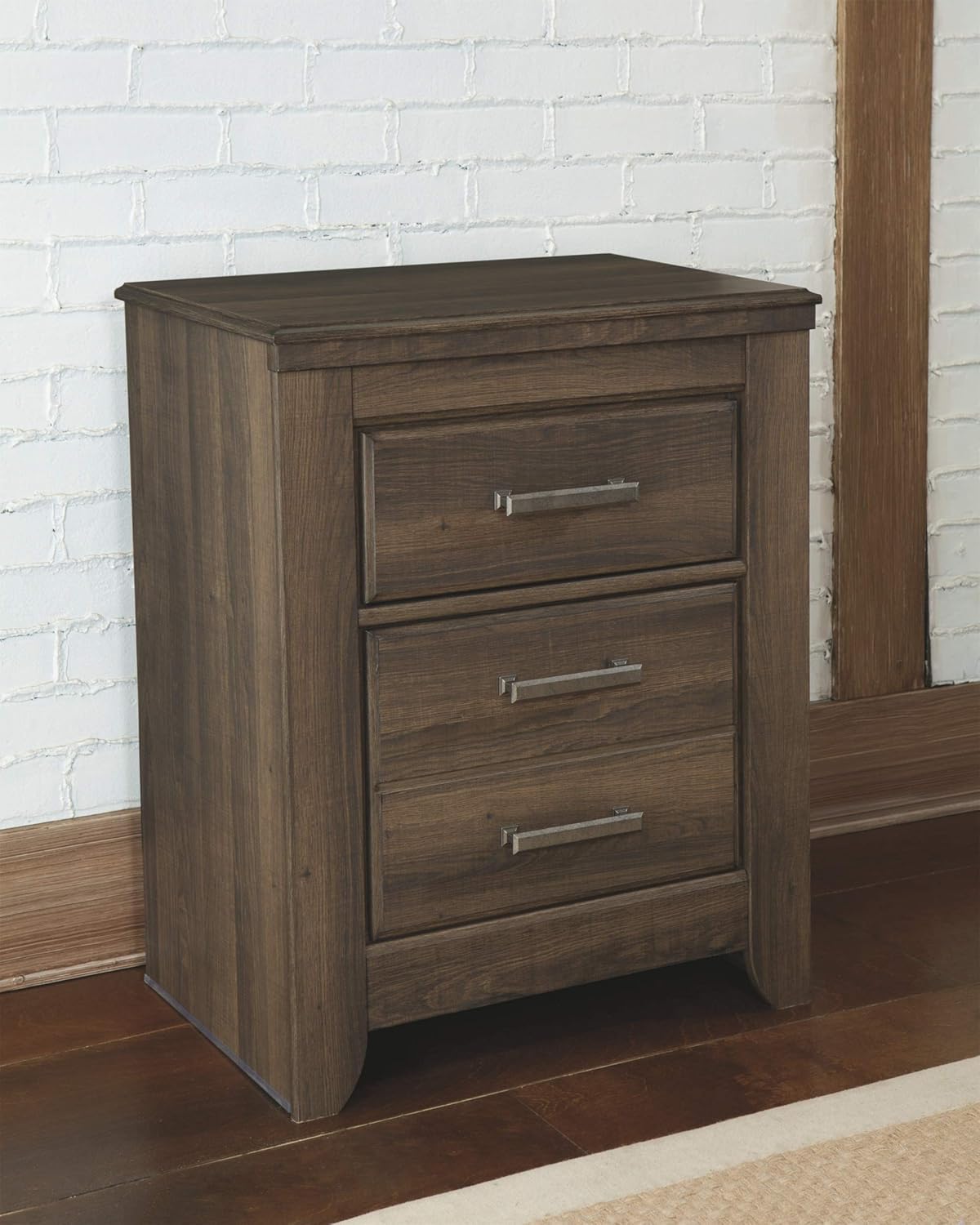 Ashley Furniture Signature Design - Juararo Nightstand - 2 Drawer - Rectangular - Dark Brown: Furniture & Decor