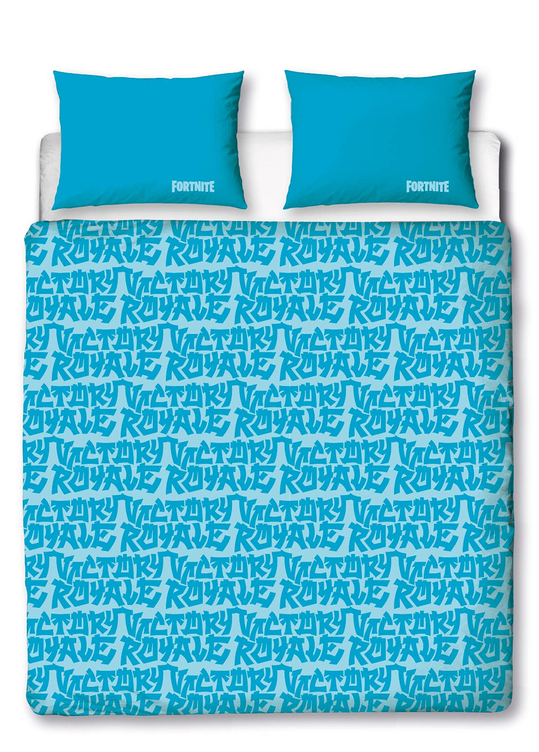 Official Fortnite Duvet Cover Tag Up Design | Blue Reversible 2 Sided Bedding Duvet Cover, Official Merchandise with Matching Pillow Case (Double)