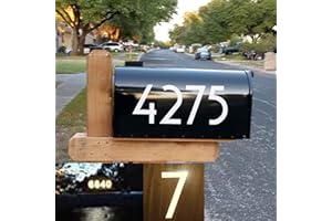 Diggoo Reflective Mailbox Numbers Sticker Decal Die Cut Uzbek Style Vinyl Number 2" Self Adhesive 6 Sets for Mailbox, Signs, Window, Door, Cars, Trucks, Home, Business, Address Number