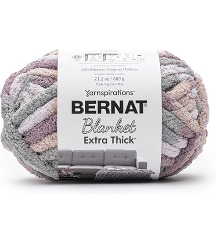 Bernat Blanket Extra Thick Crimson Yarn - 1 Pack Of 21.12oz/598.74g - 100% Polyester - #7 Jumbo - 72 Yards - Chunky Yarn For Hand Knitting, Crocheting, Crafts & Amigurumi - View #3