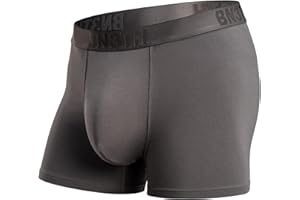 BN3TH Men's Classic Icon Trunk Underwear with the Orignal 3-D Pouch Technology - Breathable, Anti-Chafing, Athletic Design, TENCEL Modal, No-Roll Waistband, Gargoyle, Large
