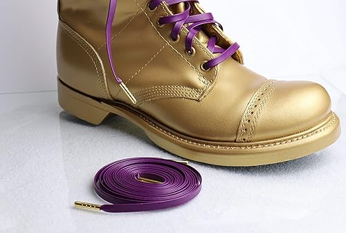 purple and gold boots