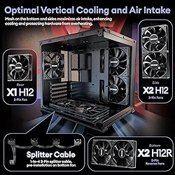 Okinos MATX PC Case, 5 x 120mm Case Fans