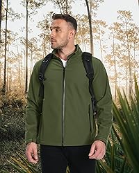 MAGCOMSEN Softshell Jacket Men Fleece Lined Coat