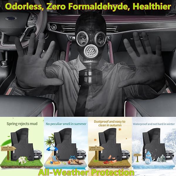RILLEC FLOOR MATS CARGO LINER BACKREST MAT FOR 2026+ HYUNDAI PALISADE 7 SEAT FUEL,ALL WEATHER PROTECTION ACCESSORIES CUSTOM FULL SET LINERS INCLUDE 1ST & 2ND & 3RD ROW AUTOMOTIVE FLOOR MAT TPE CAR MAT