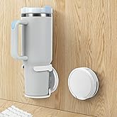 Water Bottle Holder Compatible with Stanley, Hydroflask, Sinple Midern, Stable and Durablee Wall Cup Holder, Space Saving Water Bottle Organizer Storage for Drinks and Coffee (White, 2)
