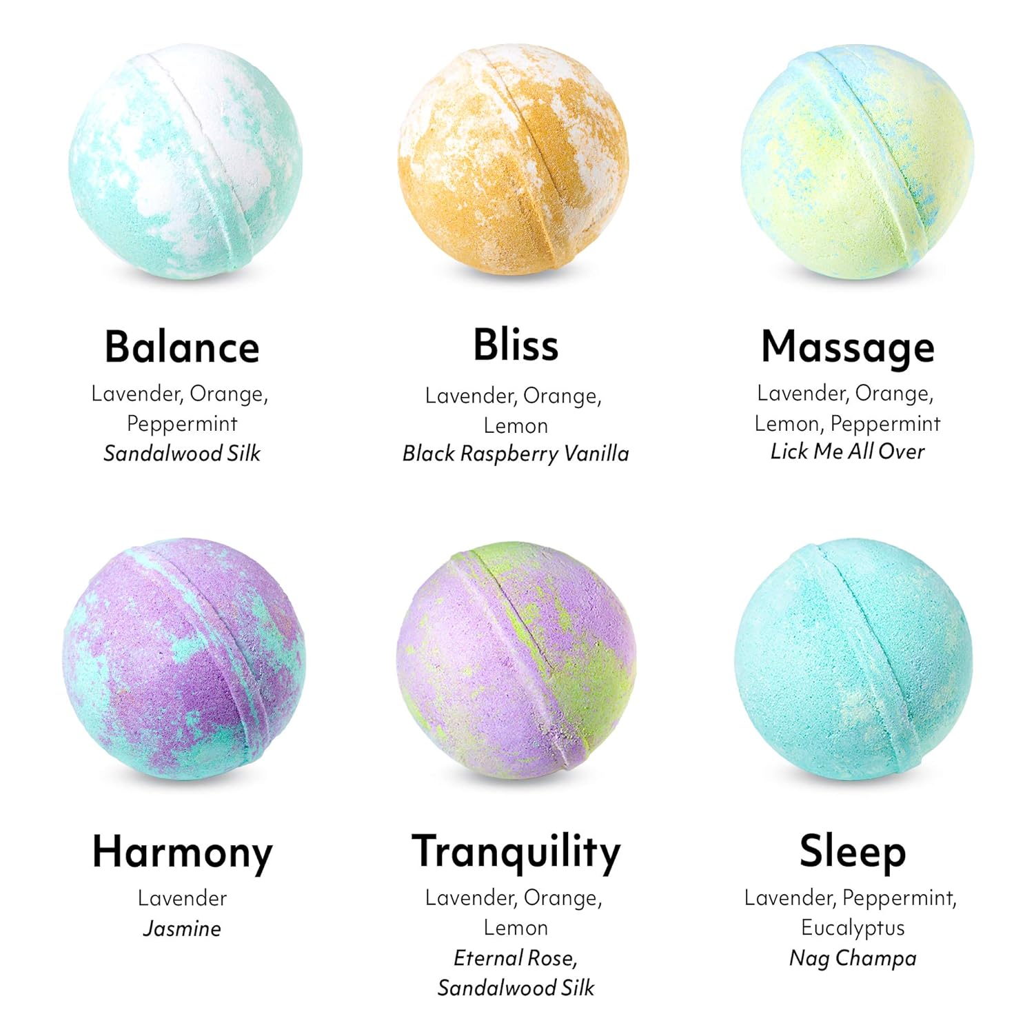 Bubbly Belle Bath Bombs Gift Set 12 Extra Large 5oz Fizzies with Pure Essential Oils, Coconut Oil, Epsom Salt, and Kaolin Clay, Kid Safe, Best Birthday Gift for Women, Mother, Christmas: Health & Personal Care