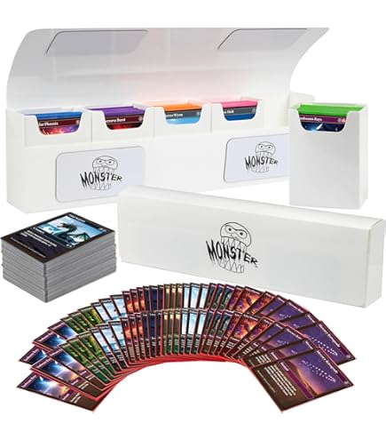 Amazon.com: Monster Protectors Magnetic Deca 10 Deck Box- White
