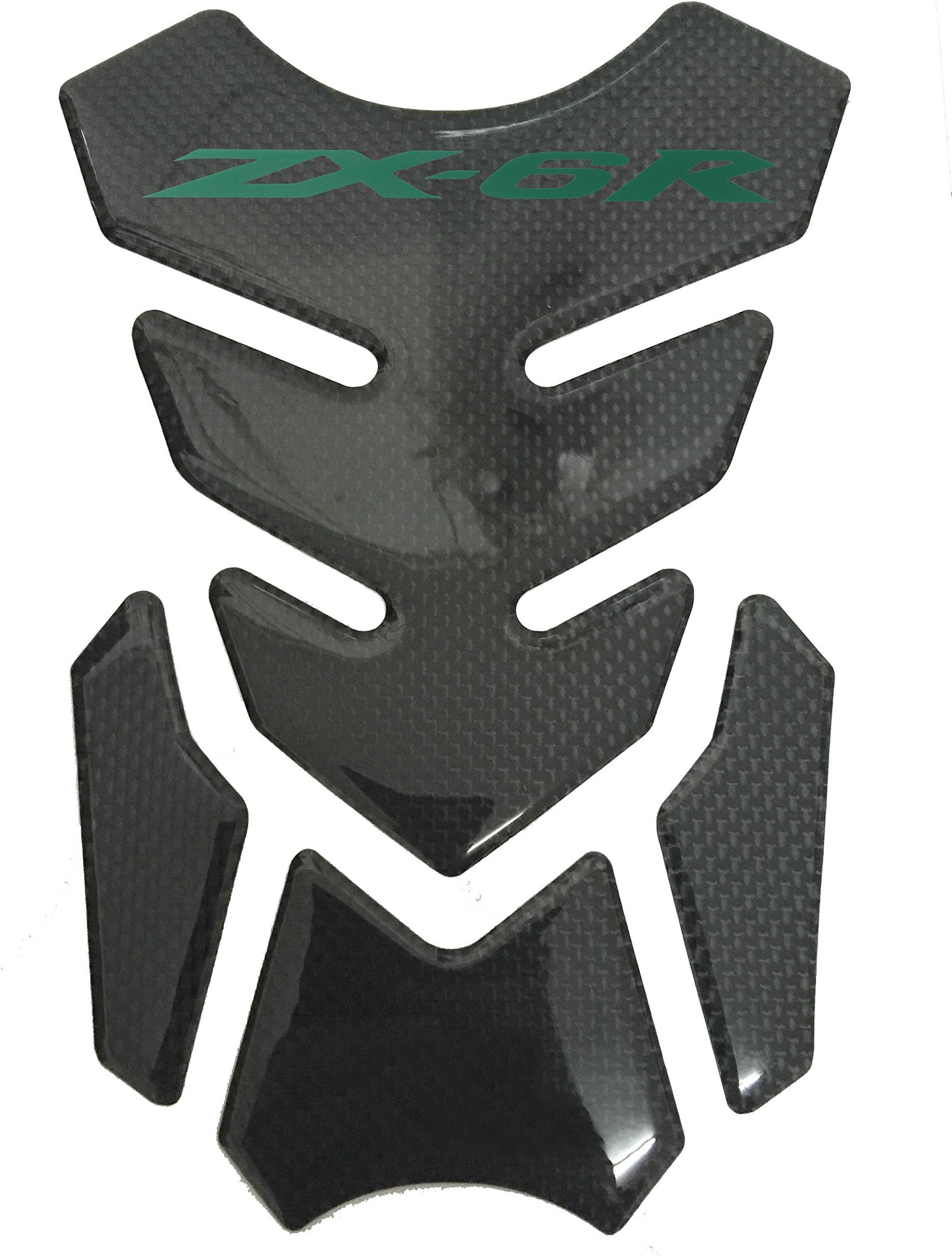 8.6 inches Green Real Carbon Fiber Fuel Gas Tank Protector Pad For ZX6R All Years