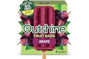 OUTSHINE Grape Frozen Fruit Bars, Gluten Free, Non GMO, Ice-Cream, 14.7 Fl Oz, 6 Count