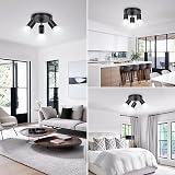 Ketom Rotatable 3 Way Black GU10 Ceiling Spotlight Round Chasis view 6