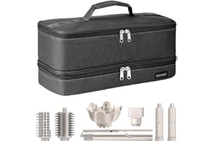 ZRRAJOY Double Layer Storage Case For Shark Flexstyle, Travel Carrying Case For Shark 430/440 Flexstyle, Organizer Bag For Shark Flexstyle/Dyson Airwrap Styler Attachments