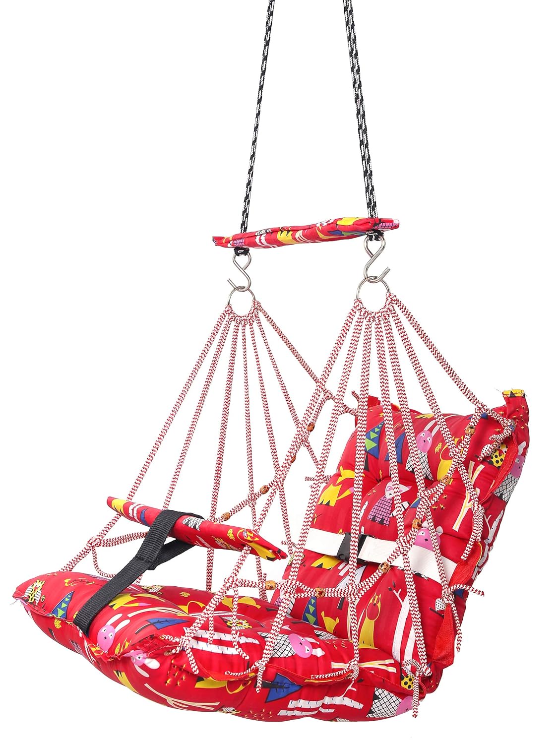 4Matic Cotton Baby Swing Chair Hanging Jhula for 6 Month to 2 Years Kid