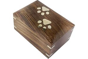 AOJINGBEI Indian Glance Rosewood Pet Urn Box - Peaceful Pet Memorial Keepsake Urn for Dogs,Cats (Small : 6" x 4" x 3" - 45lbs or 20kg)