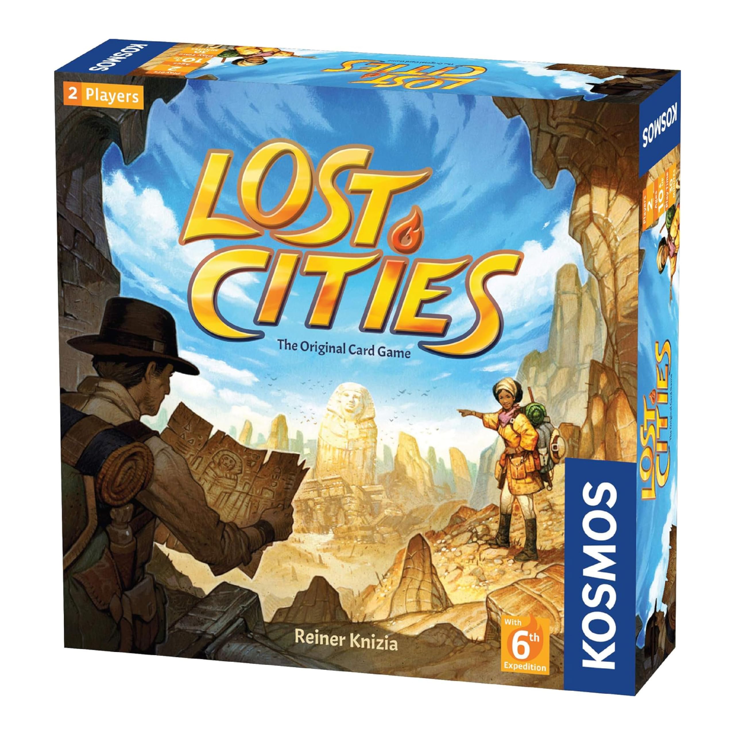 Thames & Kosmos Lost Cities: The Original Card Game with 6th Expedition | Strategic Card Game for 2 Players | Game Night for Kids & Adults Age 10+ | Fun Adventure & Exploration Game | Excellent Gift