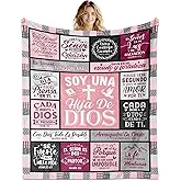 YDAISCU Spanish Christian Gifts for Women Throw Blanket 50"X60", Regalos Cristianos para Mujer, Religious Inspirational Gifts for Women, Spanish Woman Christian Gift for Birthday Healing