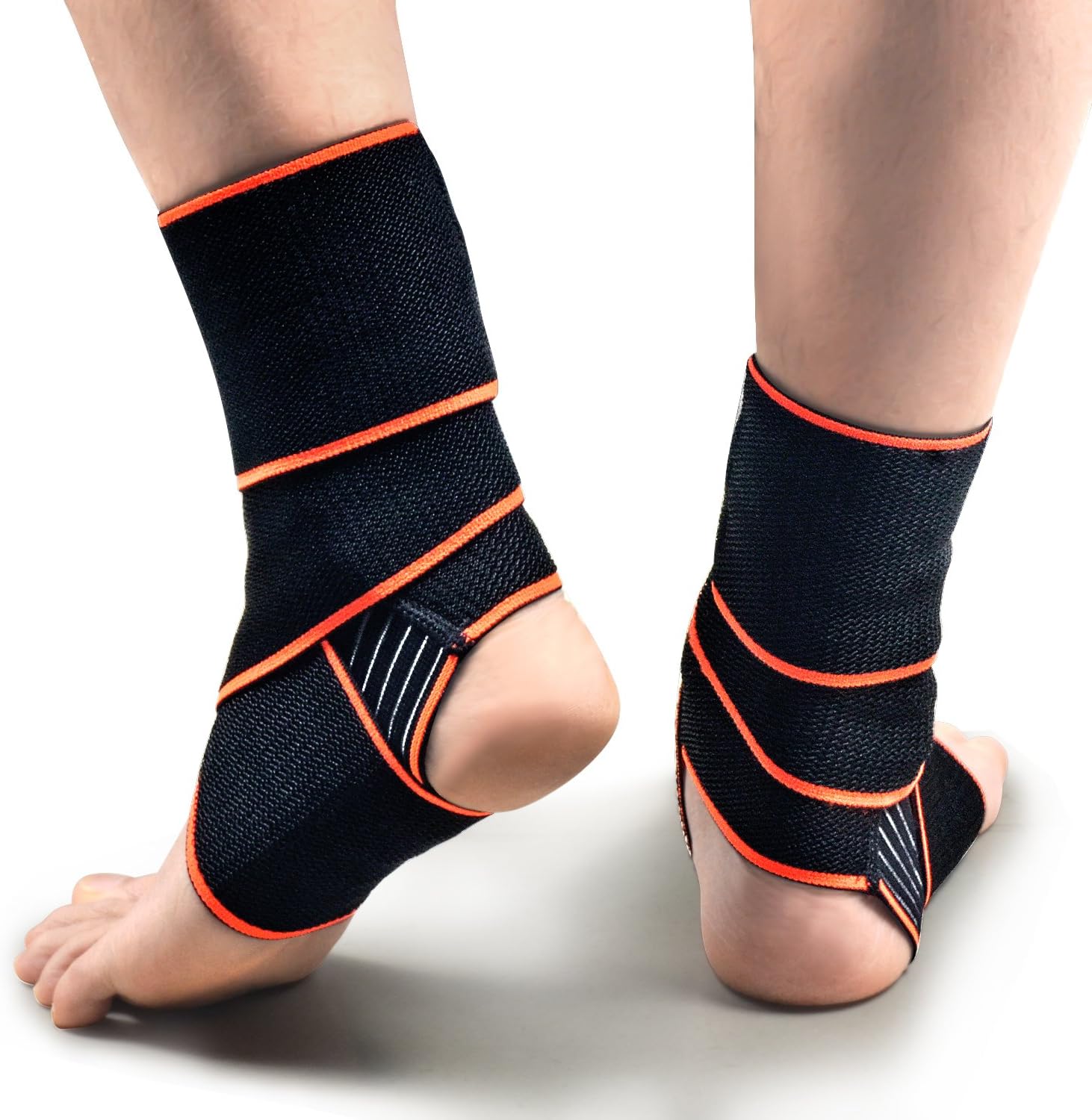 Oxyland 1 Pair Ankle Brace, Adjustable Ankle Support Super Elastic and Comfortable Compression Ideal for Sports,Protects Against Chronic Ankle Strain,Sprains Fatigue Men&Women
