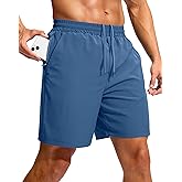 Soothfeel Men's Athletic Workout Shorts with Zipper Pocket 5"/7" Running Gym Shorts for Men Lightweight Quick Dry Tennis