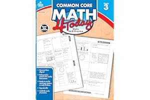 Carson Dellosa Common Core Math 4 Today 3rd Grade Workbooks, Telling Time, Fractions, Addition, Subtraction, Multiplication, Division, and More Mathematics Classroom or Homeschool Curriculum (Volume 6)
