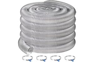 2-1/2"x50'PVC Dust Collection Hose,2.5Inch Dust Collector Hose for Woodworking,Workshops Dust Collection System,Puncture Resi