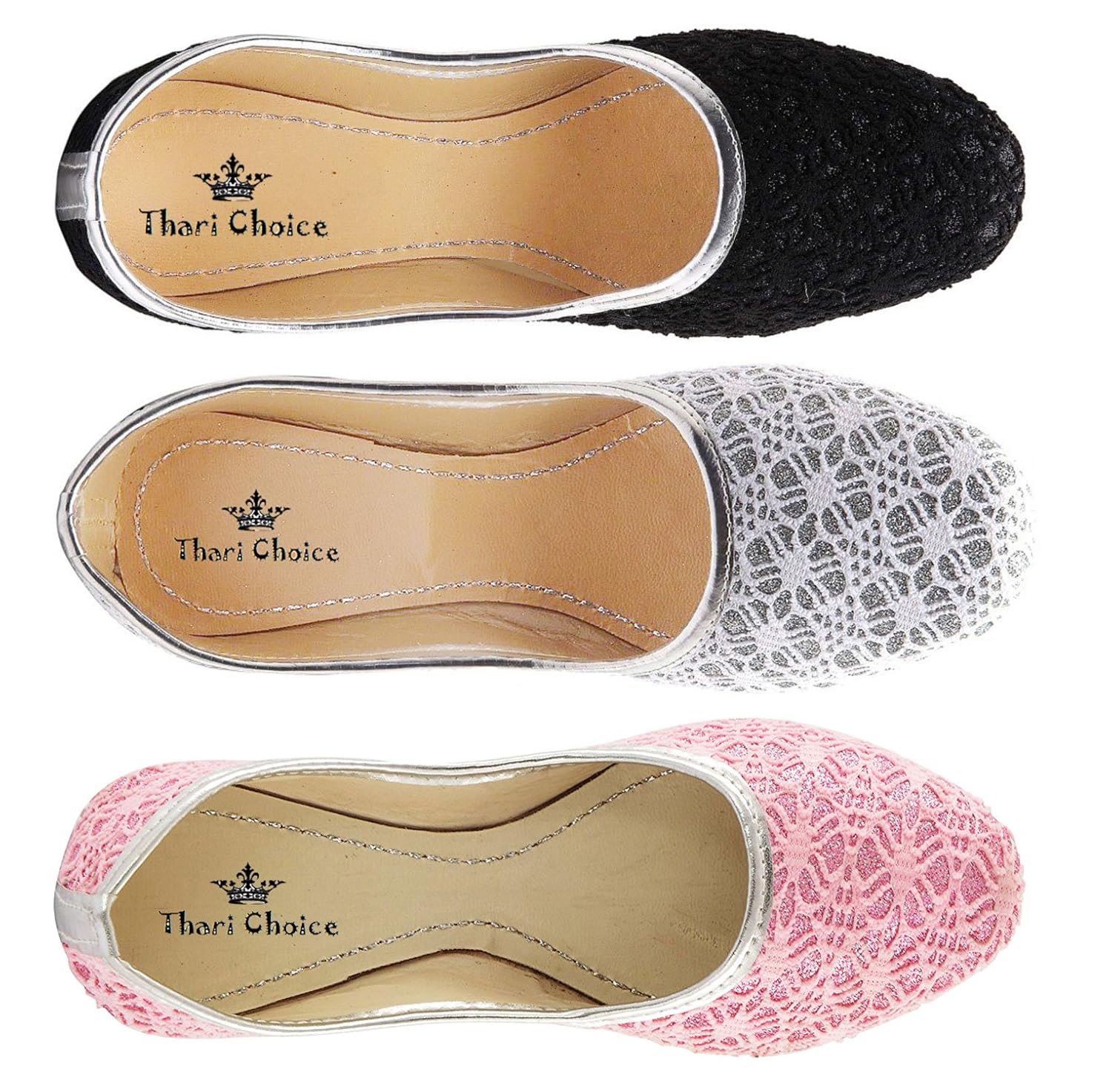 thari choice women's combo of 3 pair bellies