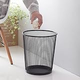 Tebery 4 Pack Mesh Waste Paper Bin 12 Litre Black Metal Mesh Wastebasket view 6