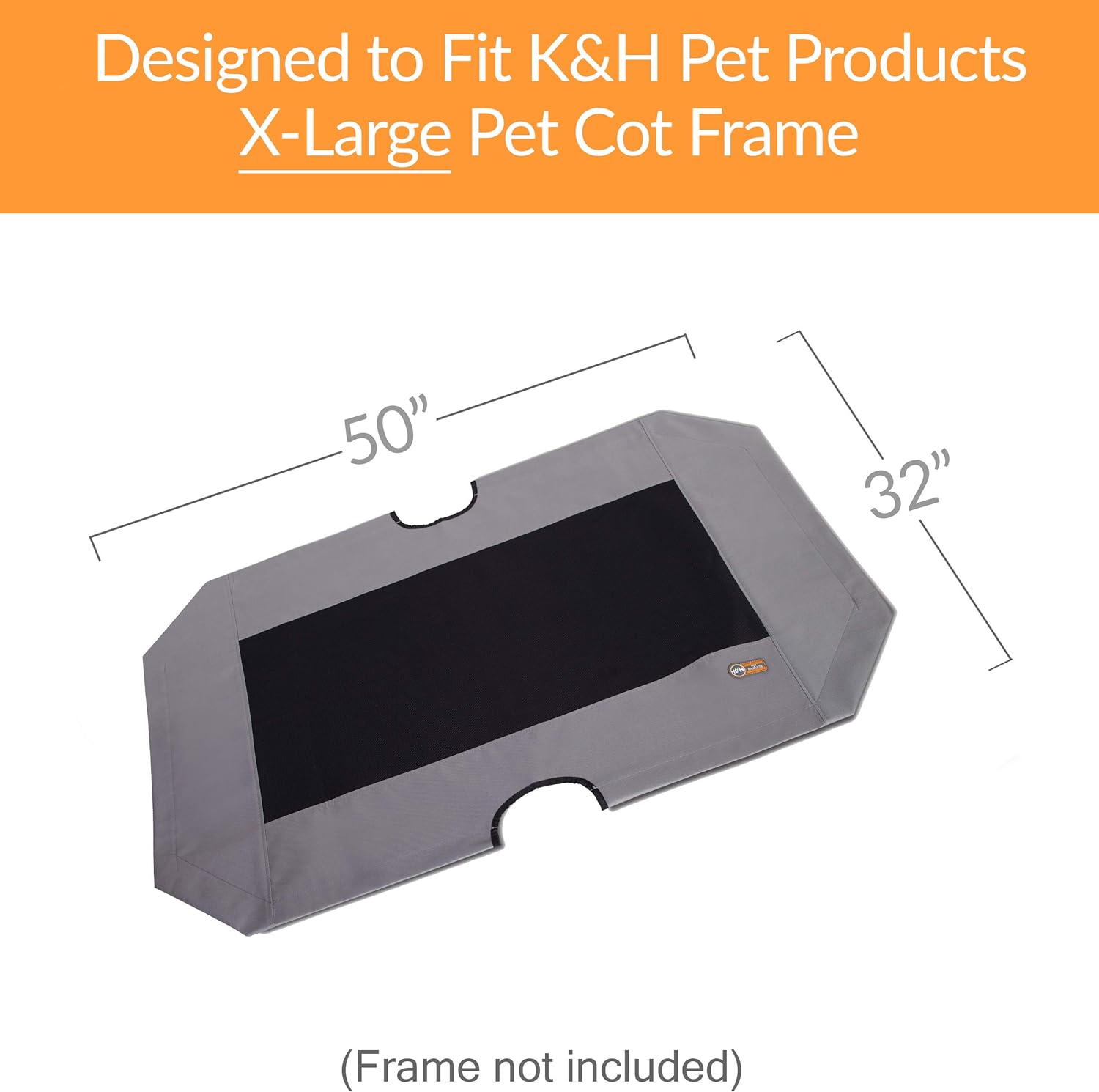 K&H Pet Products Original Pet Cot Replacement Cover (Cot Sold Separately) - Chocolate/Black Mesh, Large 30 X 42 Inches : Pet Supplies
