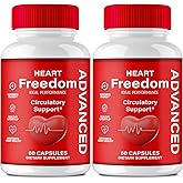 Heart Freedom Capsules, Official HeartFreedom Pills - Energy and Health Maximum Strength, Heart Freedom Circulation Support Capsules, All Natural Glyco Optimizer, Premium Formula Reviews (2 Pack)