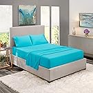 Bed Sheets, Queen, Beach Blue - Best Quality Bedding Set Sheets on Amazon, 4-Piece Bed Set, Deep Pockets Fitted Sheet, 100% Luxury Soft Microfiber - Hypoallergenic, Cool & Breathable