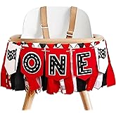 MUWEOL Racing Car ONE High Chair Banner - Racing Car First Birthday Party Decorations For Baby,Fast One Birthday Party Decor