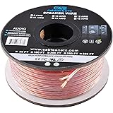 C&E 100 Feet 14AWG Enhanced Loud Oxygen-Free Copper Speaker Wire Cable, CNE62761