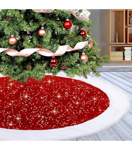 Grande Couverture Pour Sapin De Noël - 122 Cm - Ronde - Pour Décoration