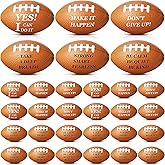 Blulu 30 Pcs Sports Balls for Kids with Motivational Quotes Mini Stress Balls for Kids Adults Bulk Foam Squeeze Toys for Themed Party Favors Decoration Anxiety Relief Relaxation(Football Style)