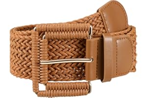 JASGOOD Straw Woven Wide Waist Belt for Dress Ladies Boho Rattan Belt for Women Fashion Big Buckle Dress Belt