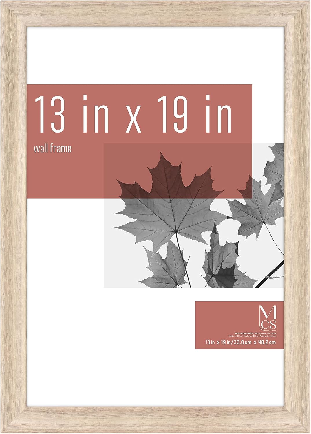 Photo Albums, Frames & Accessories - MCS Classic Studio Gallery Wall Frames, Natural Woodgrain, 13 x 19 Inch, Single