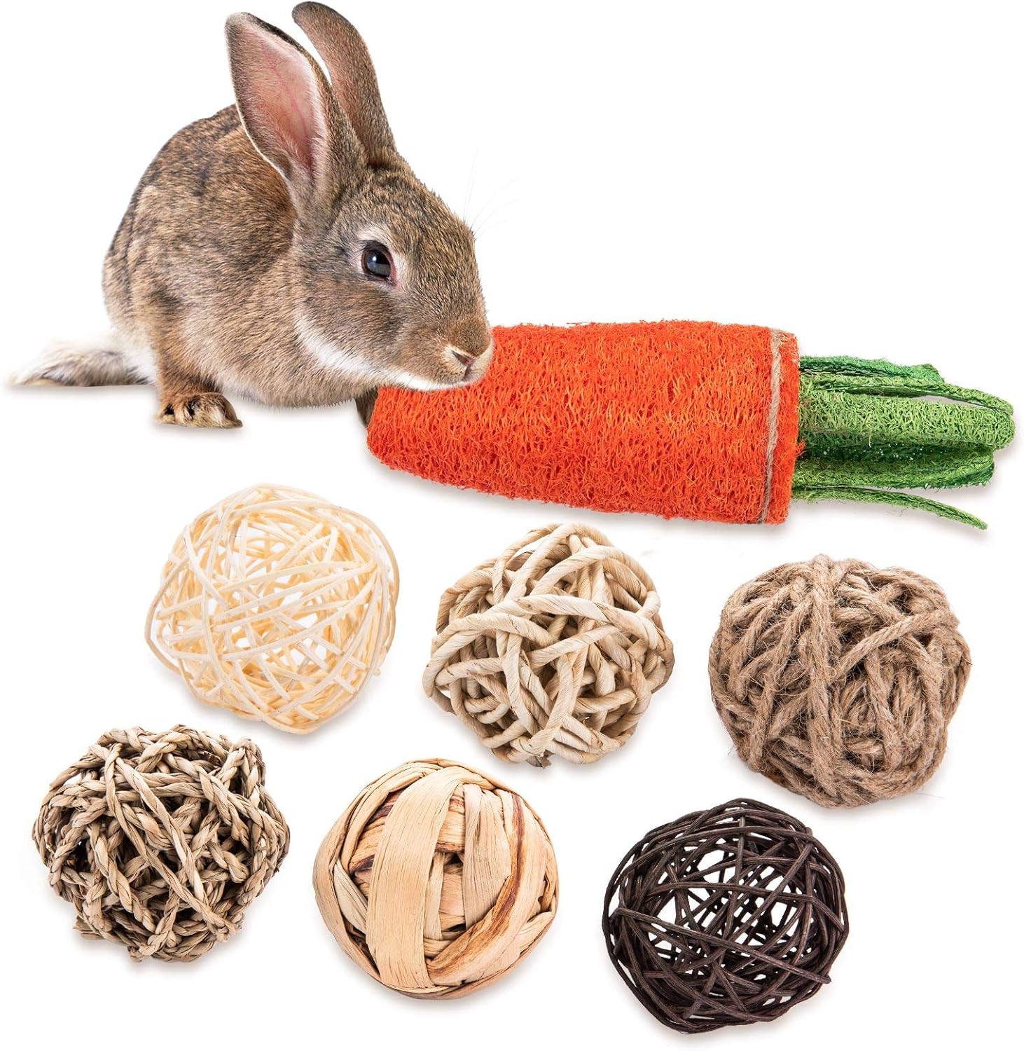 OVERTANG Guinea Pig Toys Treats, Bunny Toys Treats, Play Balls