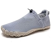 WateLves Water Shoes Womens Mens - Comfortable Lightweight Striped Pattern Barefoot Shoes for Beach Swim Pool Yoga Boating Water Aerobics