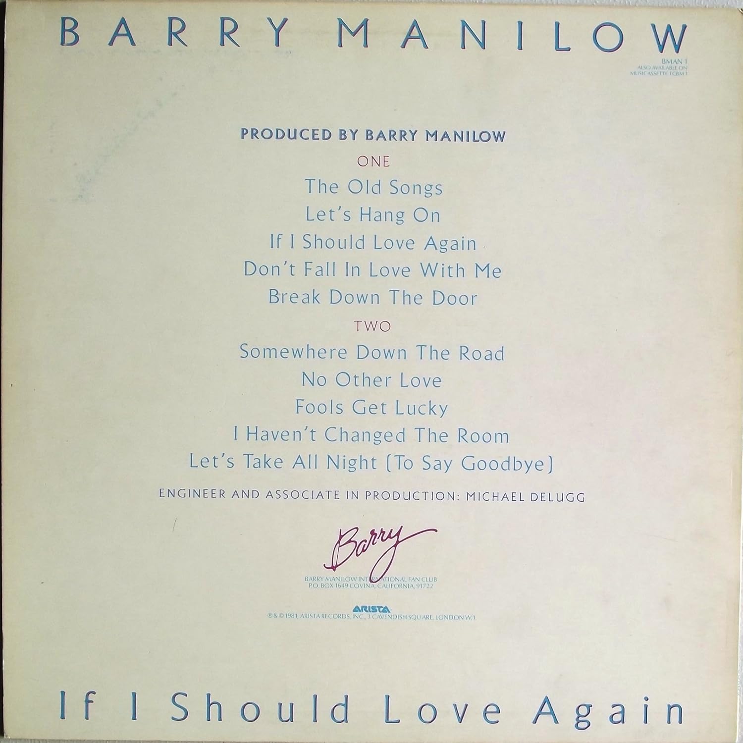 Barry Manilow If I Should Love Again Amazon Com Music