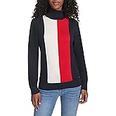 Tommy Hilfiger Womens Long Sleeve Cotton Turtleneck Light Weight Sweater