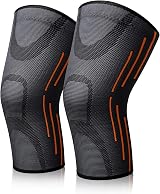 Gemschest 2 Pack Knee Support - Knee Compression Sleeves Size L for Men Women view 2