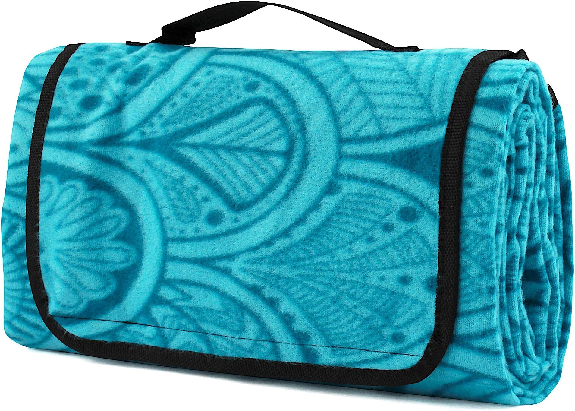 Large Picnic Blanket | Oversized Beach Blanket Sand Proof | Outdoor Accessory for Handy Waterproof Stadium Mat | Water-Resistant Layer Outdoor Picnics | Great for Camping on Grass and Portable