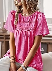Falechay Summer Tops for Women 2025 Cute Hot Pink