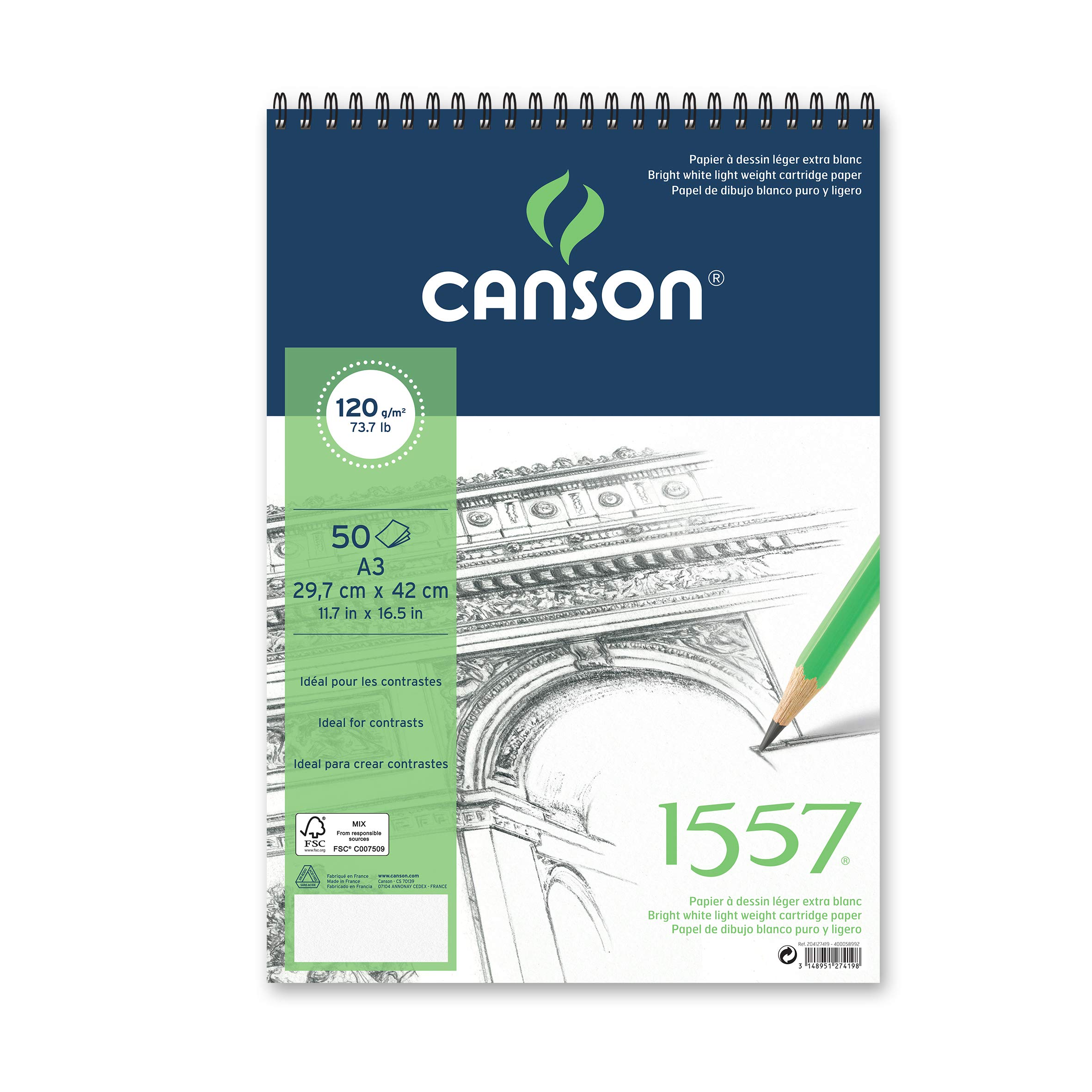 Canson JA 1557 Fine Spiral Album 29.7x42 50 Sheets 120g