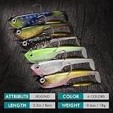 Truscend Pre-Rigged Jig Head Soft Lures Shadtale Paddle Tail Swimbaits view 6