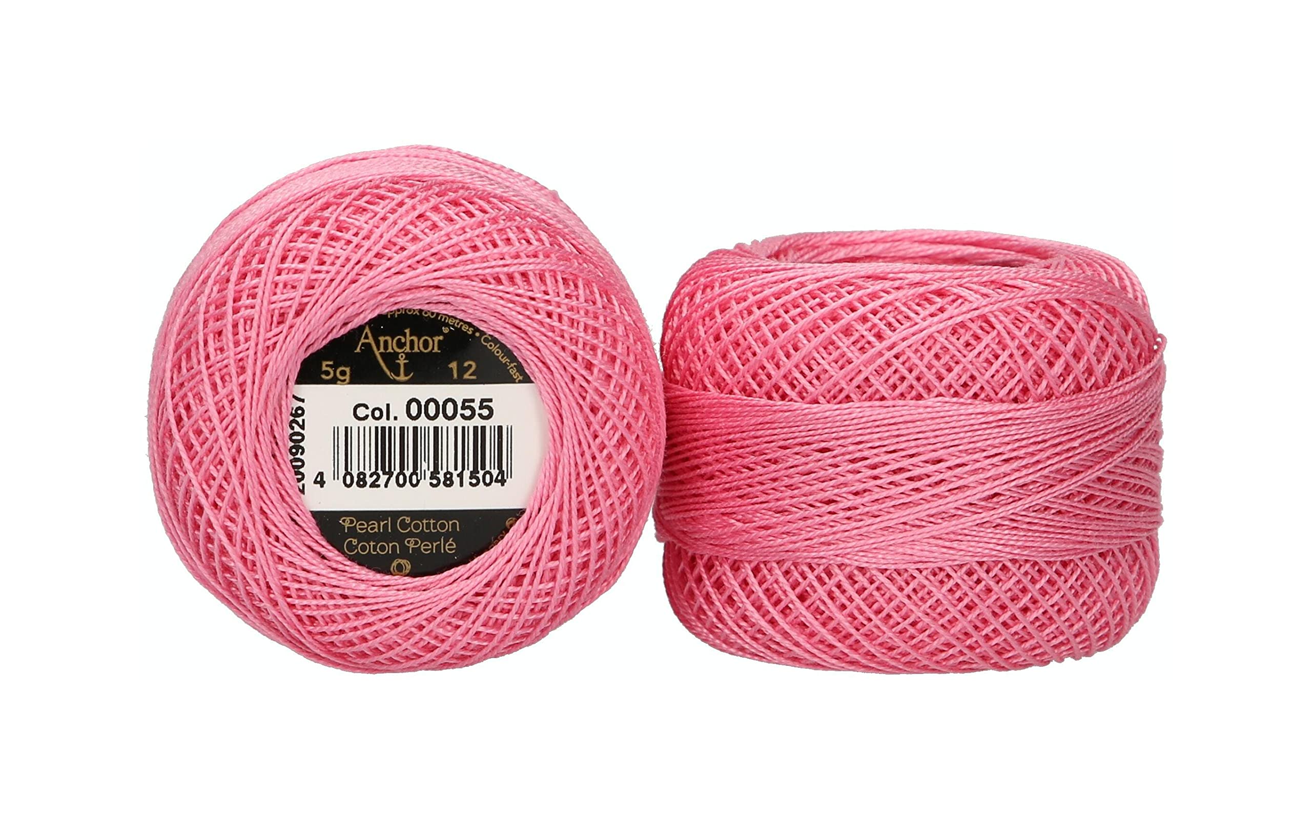 ANCHOR Pearl Yarn, Thickness: 12, Packaging: 5G, Running Length: 56M 55 Embroidery Threads