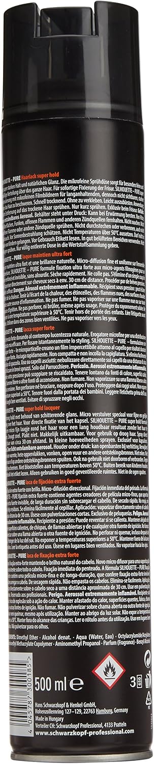 Schwarzkopf SILH Laca Lacquer Extra Fuerte 500ml, 500 Milliliters - Image 3