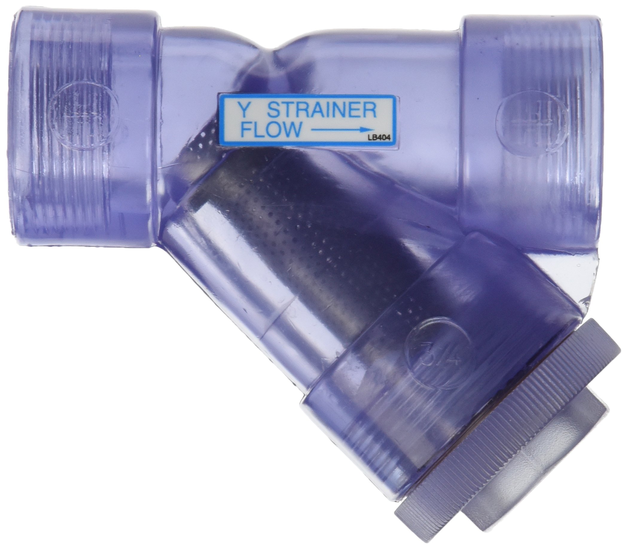 Hayward YS00075T 3/4Inch Threaded Clear PVC YStrainer with FPM Oring