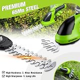 WORKPRO 2 in 1 Cordless Hedge Trimmer Grass Shear 7.2V 2000mAh Battery view 5