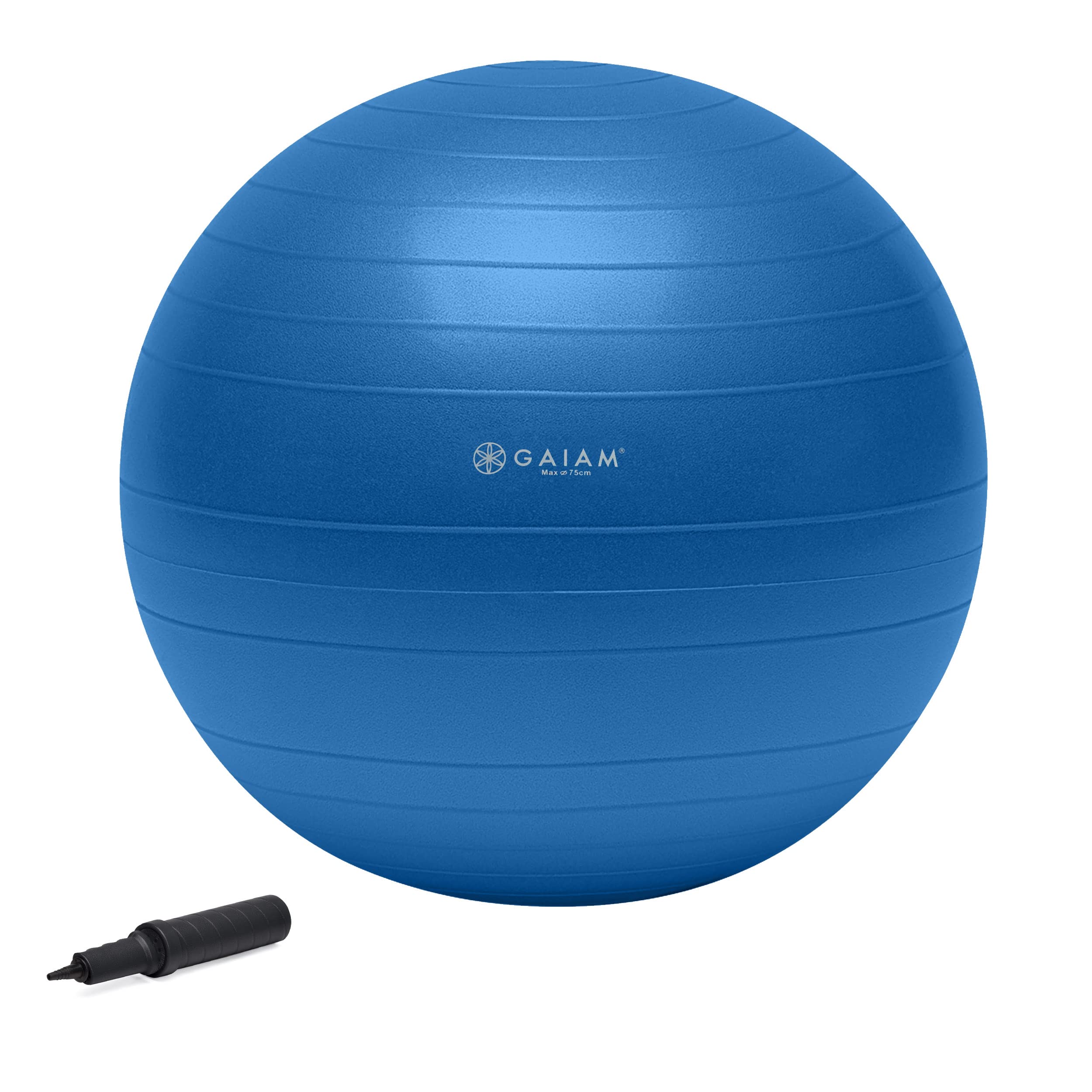 Photo 1 of Gaiam 05-52205 Total Body Balance Ball Kit - Includes 75cm Anti-Burst Stability Exercise Yoga Ball, Air Pump & Workout Video, For adults - Blue1049845611
